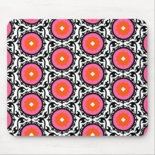 Mousepad Teste padrão cor-de-rosa de Suzani