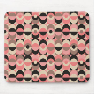 Mousepad Teste padrão cor-de-rosa moderno do meio século
