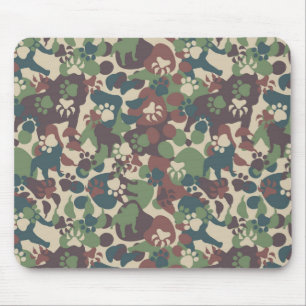 Mousepad Teste padrão da camuflagem do cão