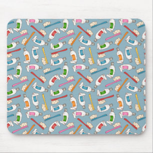 Mousepad Teste padrão da escova de dentes & do dentífrico
