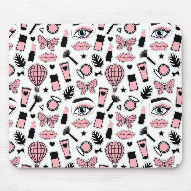 Mousepad Teste padrão da etiqueta da composição (Frente)