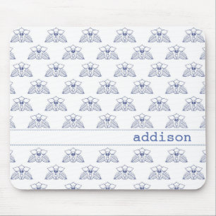 Mousepad Teste padrão da orquídea azul
