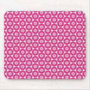 Mousepad Teste padrão da roda estrelada - vermelho de néo