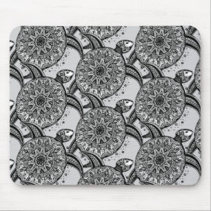 Mousepad Teste padrão da tartaruga do estilo
