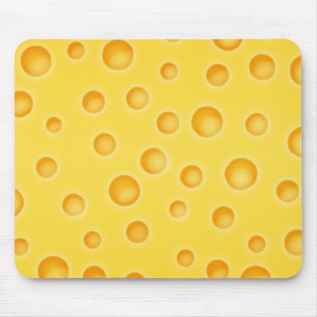 Mousepad Teste padrão da textura de Cheezy do queijo suíço (Frente)