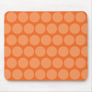 Mousepad Teste padrão de bolinhas alaranjado grande gigant