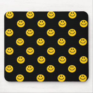 Mousepad Teste padrão de bolinhas amarelo
