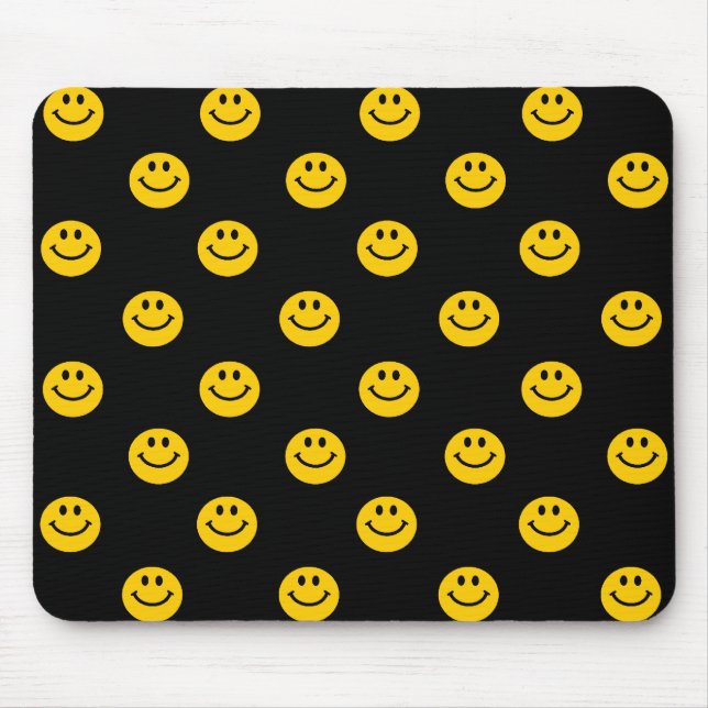 Mousepad Teste padrão de bolinhas amarelo (Frente)