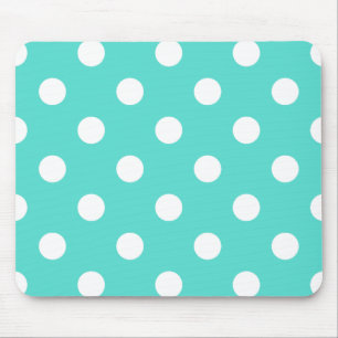 Mousepad Teste padrão de bolinhas azul da cerceta