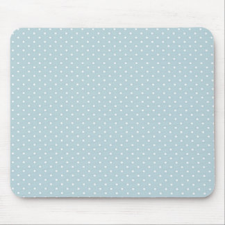 Mousepad Teste padrão de bolinhas branco azul feminino