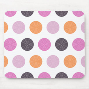 Mousepad Teste padrão de bolinhas cor-de-rosa roxo