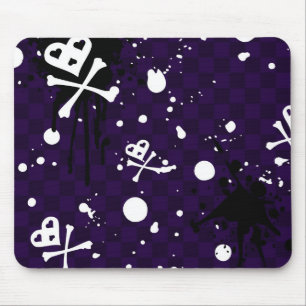 Mousepad Teste padrão de Emo da cor escura com pintura