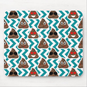 Mousepad Teste padrão de Emoji do tombadilho da cerceta