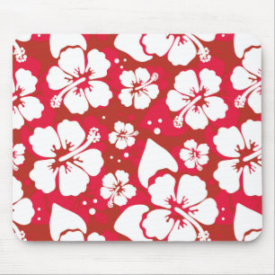 Mousepad Teste padrão de flores do hibiscus