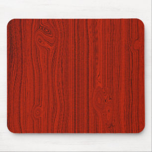 Mousepad Teste padrão de madeira vermelho simples da grão