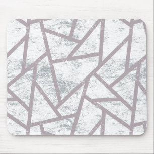 Mousepad Teste padrão de mosaico cinzento pálido