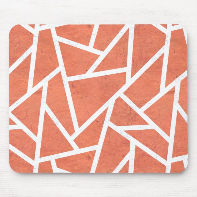 Mousepad Teste padrão de mosaico da tanjerina (Frente)