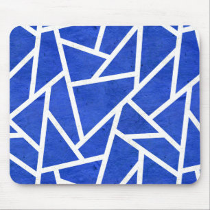 Mousepad Teste padrão de mosaico dos azuis marinhos e do