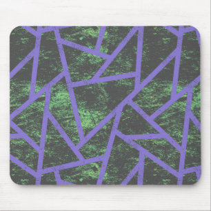 Mousepad Teste padrão de mosaico violeta e verde