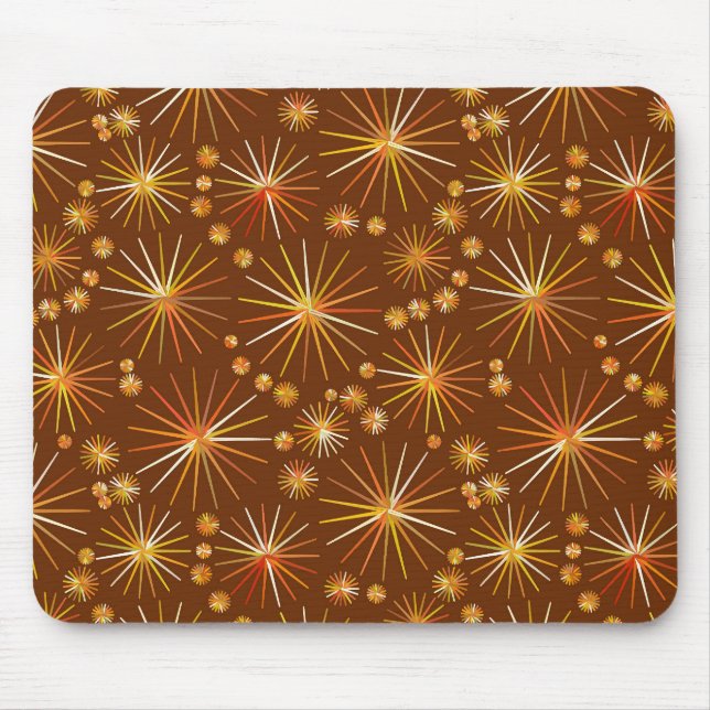 Mousepad Teste padrão de Sputnik do meio século, castanho (Frente)