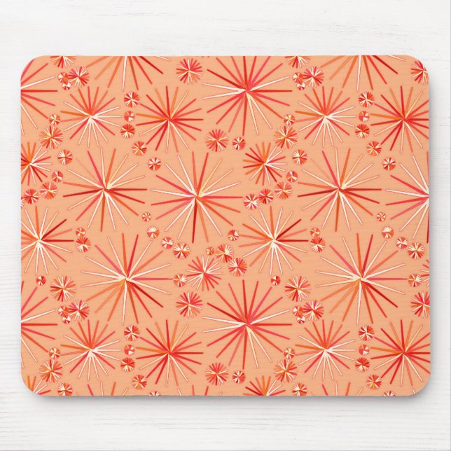 Mousepad Teste padrão de Sputnik do meio século, máscaras (Frente)