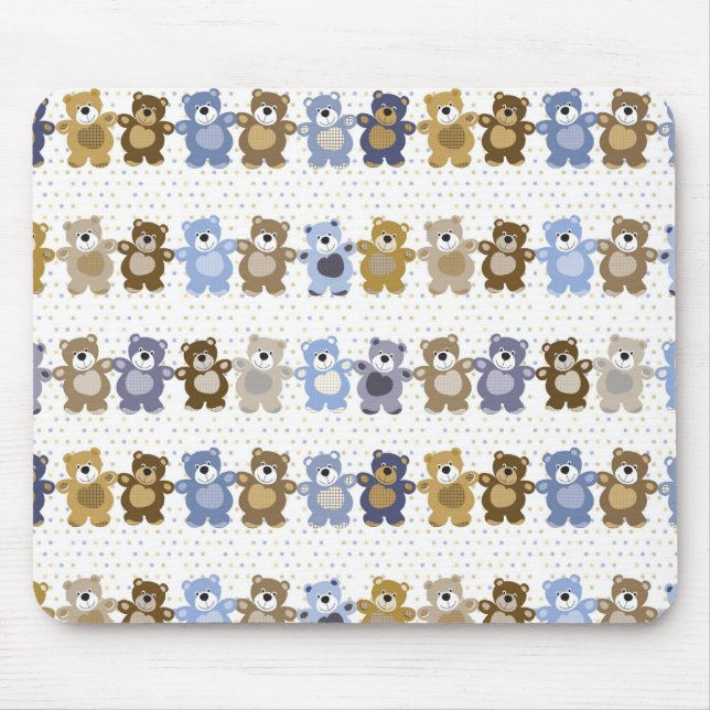 Mousepad teste padrão de um urso de ursinho do brinquedo (Frente)