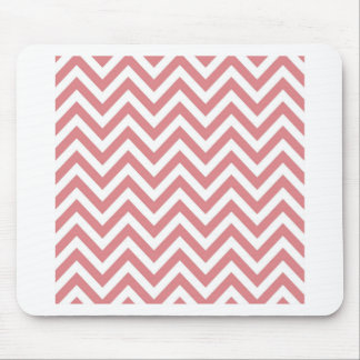 Mousepad Teste padrão de ziguezague coral e branco de