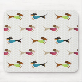 Mousepad Teste padrão delicioso do Dachshund