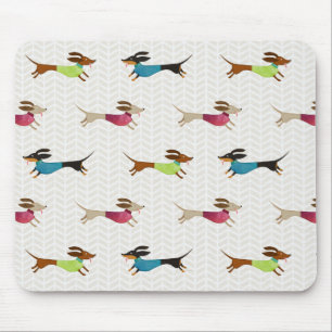 Mousepad Teste padrão delicioso do Dachshund