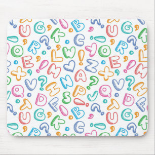 Mousepad teste padrão do alfabeto