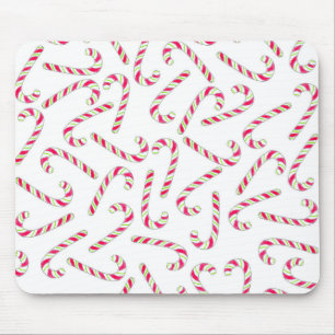 Mousepad Teste padrão do bastão de doces do Natal