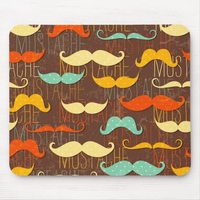 Mousepad Teste padrão do bigode (Frente)