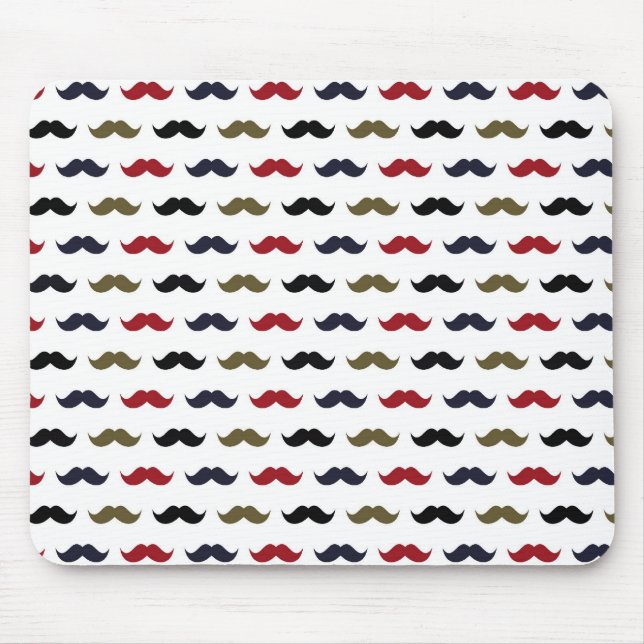 Mousepad Teste padrão do bigode (Frente)