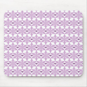 Mousepad Teste padrão do coração do floco de neve
