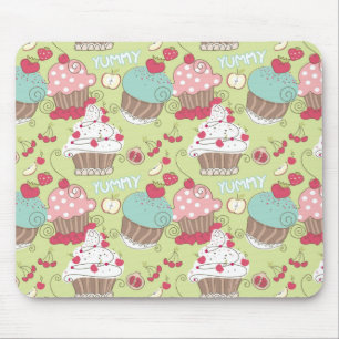 Mousepad Teste padrão do cupcake