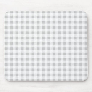 Mousepad Teste padrão do guingão do branco cinzento
