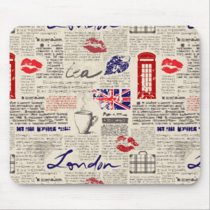 Mousepad Teste padrão do jornal de Londres