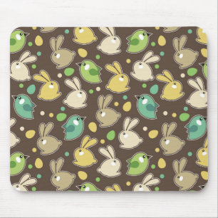 Mousepad teste padrão do primavera com ovos da páscoa,