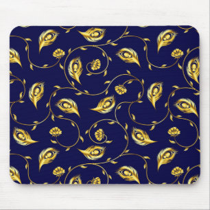 Mousepad Teste padrão do sari do pavão