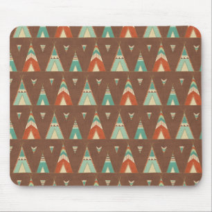 Mousepad Teste padrão do Teepee da cerceta de etapa   de