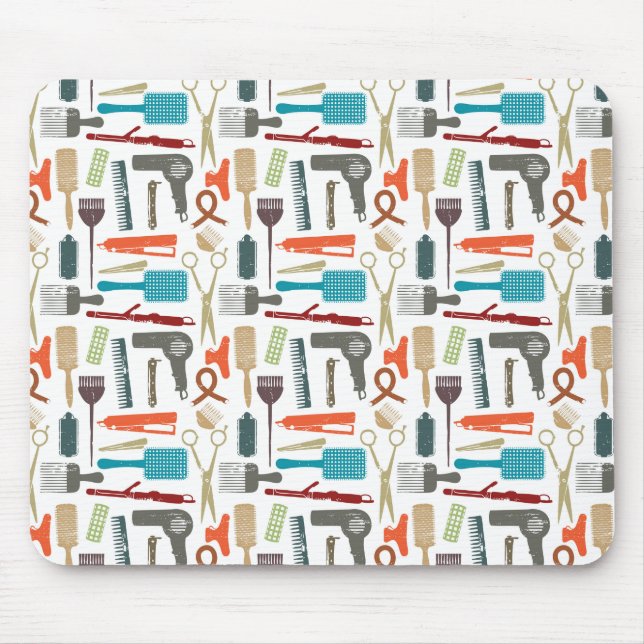 Mousepad Teste padrão dos cuidados capilares (Frente)