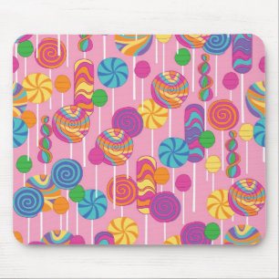 Mousepad Teste padrão dos doces dos pirulitos