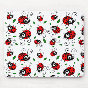 Mousepad Teste padrão dos joaninhas dos desenhos animados