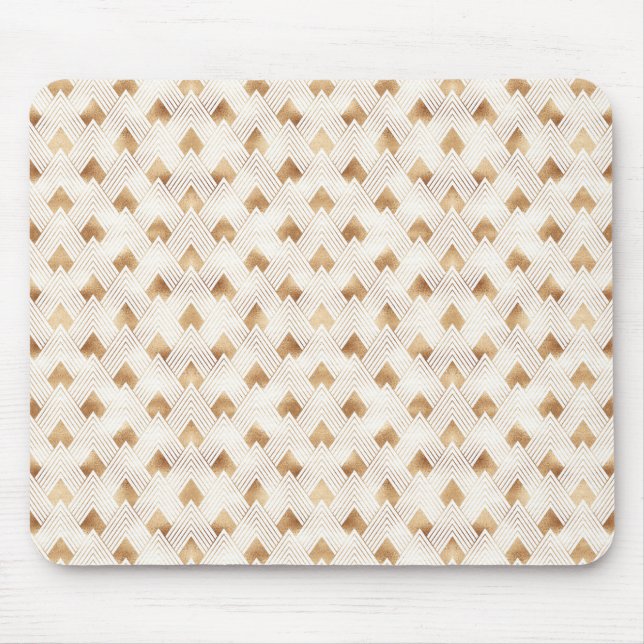 Mousepad Teste padrão Dourado do art deco (Frente)