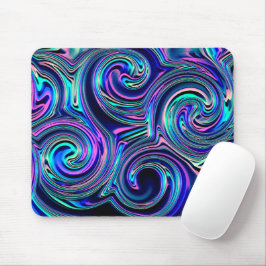 Mousepad Teste padrão espiral cor-de-rosa roxo da arte de