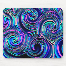 Mousepad Teste padrão espiral cor-de-rosa roxo da arte de