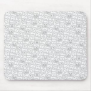 Mousepad Teste padrão feliz dos dentes