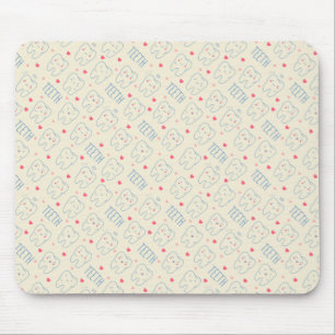 Mousepad Teste padrão feliz Pastel dos dentes