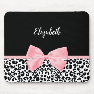 Mousepad Teste padrão feminino do impressão do leopardo c