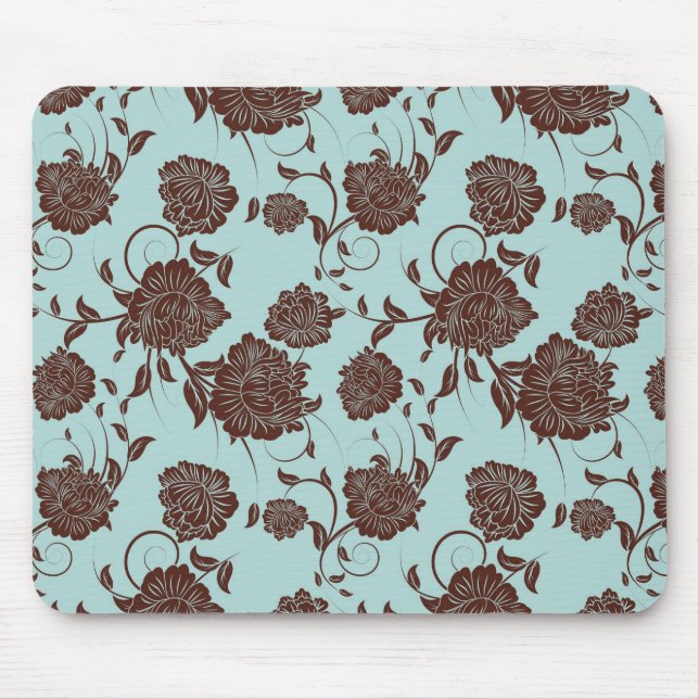 Mousepad Teste padrão floral (Frente)